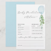 Papier Baby shower de prédictions et conseils pour bébés  (Devant / Derrière)