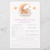 Papier Baby shower de prédictions et conseils pour bébés  (Devant)