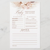 Papier Baby shower de prédictions et conseils pour bébés  (Devant)