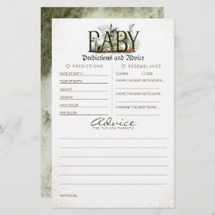 Papier Baby shower de prédictions et conseils pour bébés