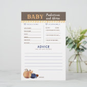Papier Baby shower de prédictions et conseils pour bébés  (Debout devant)