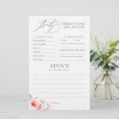 Papier Baby shower de prédictions et conseils pour bébés  (Debout devant)