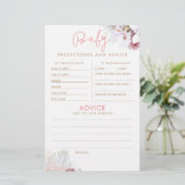 Papier Baby shower de prédictions et conseils pour bébés  (Debout devant)