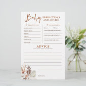 Papier Baby shower de prédictions et conseils pour bébés  (Debout devant)