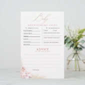 Papier Baby shower de prédictions et conseils pour bébés (Debout devant)