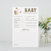 Papier Baby shower de prédictions et conseils pour bébés  (Debout devant)