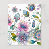 Papier Baby shower de printemps d'aquarelle budgétaire (Dos)