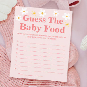 Papier Baby shower de printemps Guess Baby Food Game