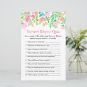 Papier Baby shower de quiz sur les fleurs d'aquarelle (Debout devant)