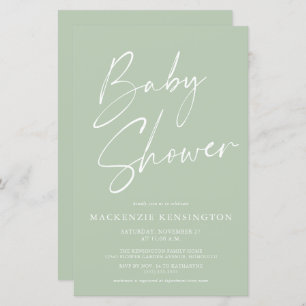 Papier Baby shower de script simple de la taille de monna
