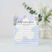 Papier Baby shower de sirène illustrée Jeu de nom de jeu (Debout devant)