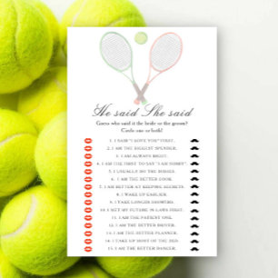Papier Baby shower de tennis sur le thème mariage - Il a