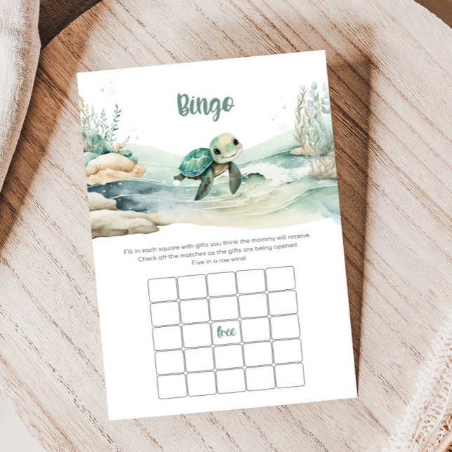 Papier Baby shower de tortue de mer Jeu (Sea Turtle Baby Shower Game
)
