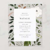 Papier Baby shower de tranche de bois rustique invitation (Dos)