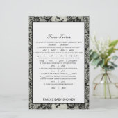 Papier Baby shower de Trivia Twin pour bébé modifiable av (Debout devant)