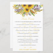 Papier Baby shower de Trivia Twin pour bébé modifiable av (Devant / Derrière)