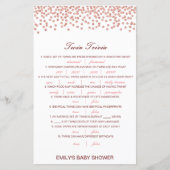 Papier Baby shower de Trivia Twin pour bébé modifiable av (Devant)