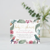 Papier Baby shower de Tropiques de script manuscrits Budg (Debout devant)