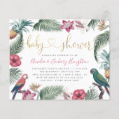 Papier Baby shower de Tropiques de script manuscrits Budg (Devant)