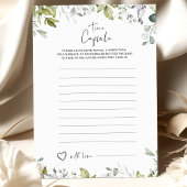 Papier Baby shower de verdure Game Time Capsule