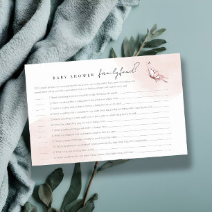 Papier Baby shower d'enquête sur les fièvres de famille p