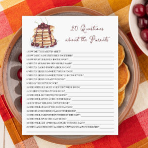 Papier Baby shower des crêpes - 20 Questions sur les pare