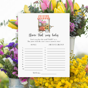 Papier Baby shower des fleurs du marché - Nom que Baby So