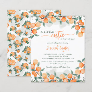 Papier Baby shower d'été Budget Little Cutie Invitation