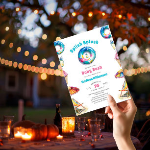 Papier Baby shower d'été de Bassin de Bébé à éclaboussure