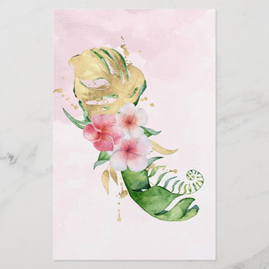 Papier Baby shower d'été tropical moderne Conseils (Dos)