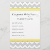 Papier Baby shower Devant Game Grey Chevron (Devant)