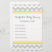 Papier Baby shower Devant Game Grey Chevron (Devant / Derrière)