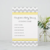 Papier Baby shower Devant Game Grey Chevron (Debout devant)