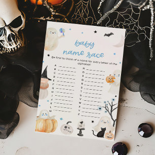 Papier Baby shower d'Halloween garçon Nom de la race Jeu