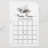 Papier Baby shower d'hiver baby bingo jeu (Devant / Derrière)