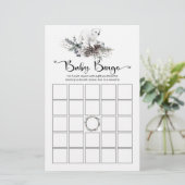 Papier Baby shower d'hiver baby bingo jeu (Debout devant)
