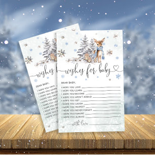Papier Baby shower d'hiver de cerfs de bébés mignonettes