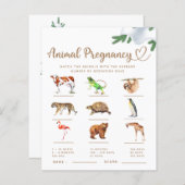 Papier Baby shower d'hiver de grossesse animale (Devant / Derrière)