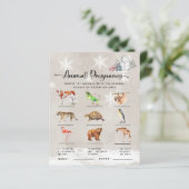 Papier Baby shower d'hiver de grossesse animale (Debout devant)