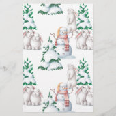 Papier Baby shower d'hiver Nom du bébé Race Jeu (Dos)