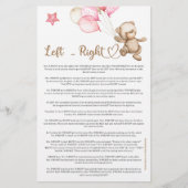 Papier Baby shower d'ours en peluche gauche droite (Devant)