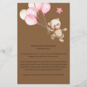 Papier Baby shower d'ours en peluche gauche droite (Dos)
