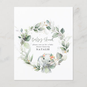 Papier BABY SHOWER du feuillage d'aquarelle d'eucalyptus 