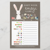 Papier Baby shower Emoji Double Côté Jeu Un Petit Lapin (Devant)
