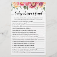 Baby shower Feud jeu avec réponses