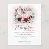 Papier Baby shower fille Citrouille budget (Devant)