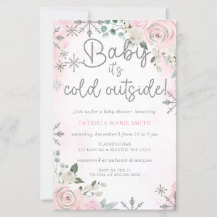 Papier Baby Shower Fille Flocons de Neige Budget à l'Exté