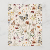 Papier Baby shower Fleur sauvage Boho budget (Dos)