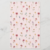 Papier Baby shower fleur sauvage Qu'est-ce qu'il y a dans (Dos)