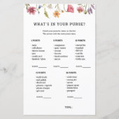 Papier Baby shower fleur sauvage Qu'est-ce qu'il y a dans (Devant)